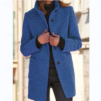 Victoria | Elegant Tailored Stand-Collar Trench Coat for Everyday Sophistication