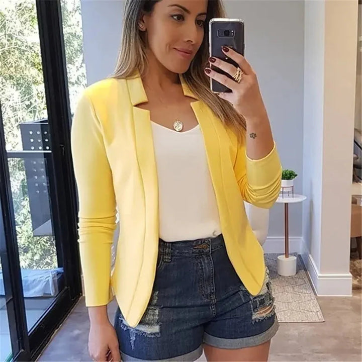 Rose | Blazer moderno drappeggiato con cintura e cuciture a vista