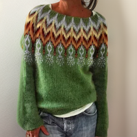 Maya | Pull en maille à motif géométrique moderne pour un style sans effort