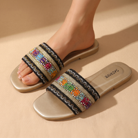 Isabella | Embroidered Woven Slippers for Stylish Everyday Comfort