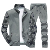 Marcus | Urbaner Herren-Trainingsanzug aus Mesh mit Camouflage-Muster