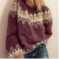 Anna | Kuscheliger nordischer Jacquard-Strickpullover
