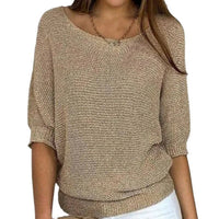 Elena | Cozy Oversized Knitted Sweater With Batwing Sleeves