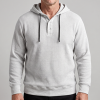 Daniel | Refined Waffle-Knit Henley Hoodie