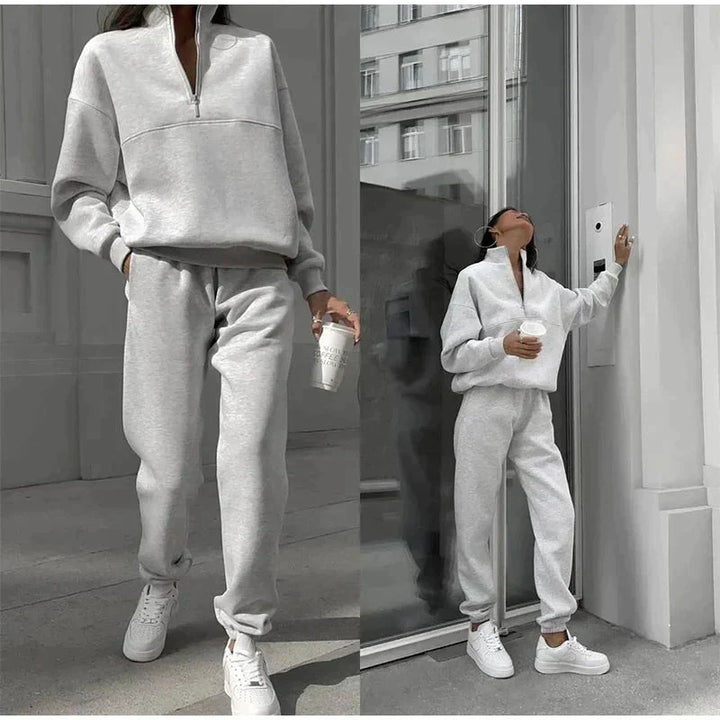 Chloe | Completo chic e confortevole di due pezzi da casa a vita alta