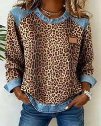 Sophie | Pull décontracté tendance à imprimé léopard