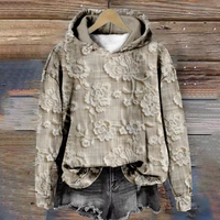 Millie | Felpa giocosa con cappuccio in maglia jacquard floreale