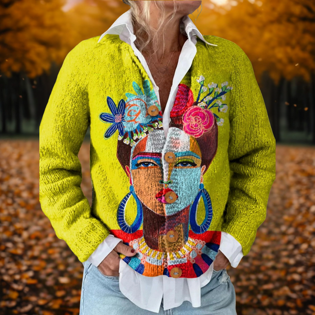 Anna | Art Printed Cardigan 0