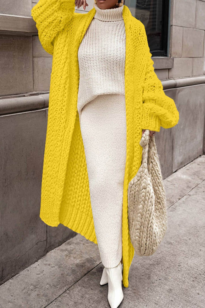 Aria | Women's Oversized Open-Front Chunky Knit Longline Cardigan 7