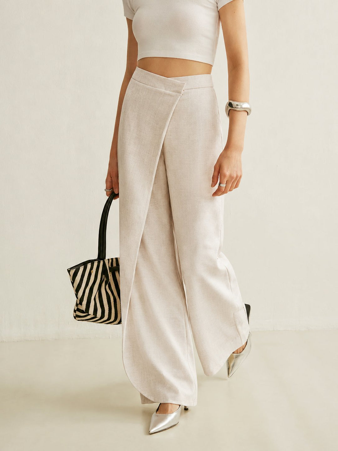 Camila | Elegant And Polished Asymmetric Wrap Pants 4