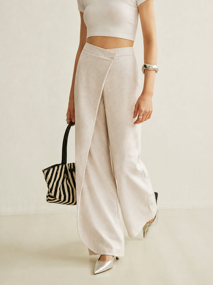 Camila | Elegant And Polished Asymmetric Wrap Pants 4