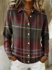 Josephine | Classic Checked Knit Cardigan