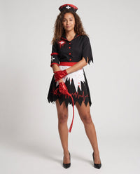 Emily | Costume d'infirmière effrayante saisissant pour Halloween