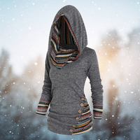 Elise | Sweat à capuche douillet en polaire à imprimé tribal