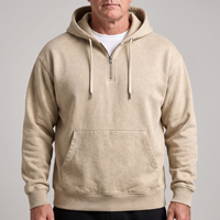 Brandon | Premium Washed Cotton Quarter-Zip Hoodie