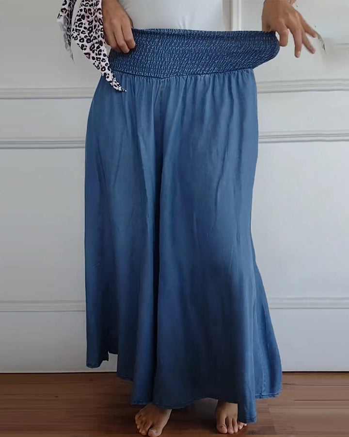 Charlotte | Pantaloni ampi in cotone, classici e raffinati