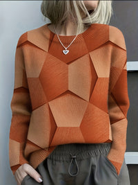 Chloe | Modern Geometric Knitted Sweater for Everyday Style