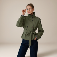 Ursula | Edler zweireihiger Trenchcoat mit Gürtel