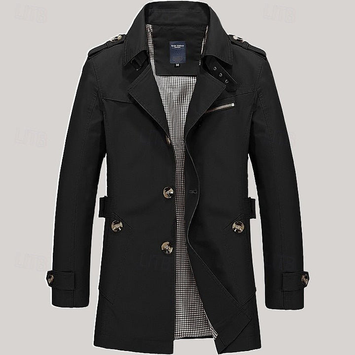 Lenny | Single-Breasted Trench Coat – Timeless Style for Men