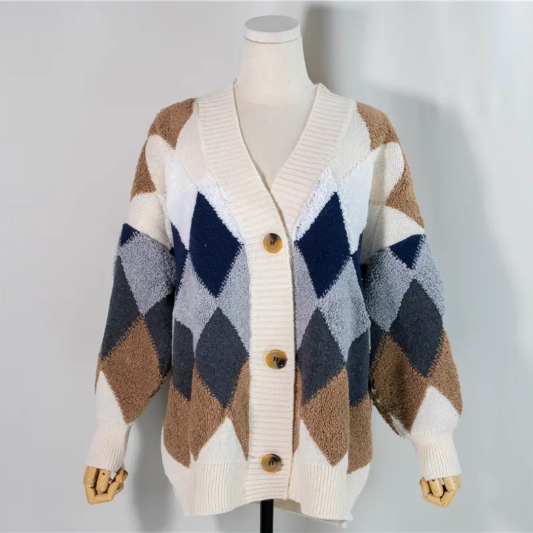 Emma | Mühelos schicker Oversize-Cardigan mit Puffärmeln