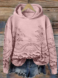 Victoria | Sweat à capuche décontracté doux à imprimé floral