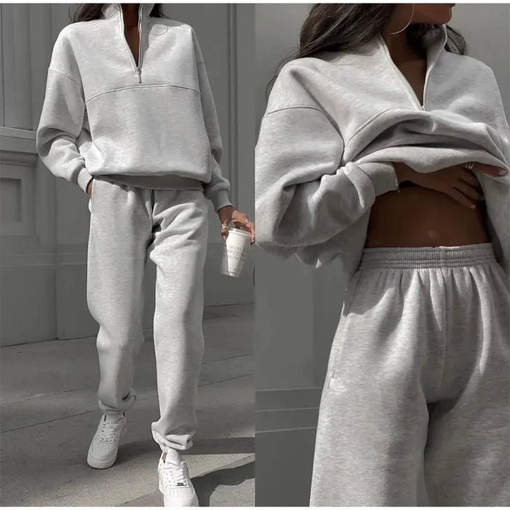 Chloe | Completo chic e confortevole di due pezzi da casa a vita alta