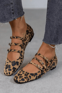 Vivienne | Markante und stilvolle Loafer mit Leopardenmuster und drei Schnallen