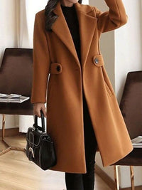 Sophie | Trench lungo raffinato in misto lana per un'eleganza disinvolta